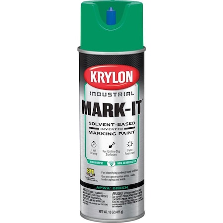 Krylon Mark-It Industrial SB APWA Green Inverted Marking Paint 730408